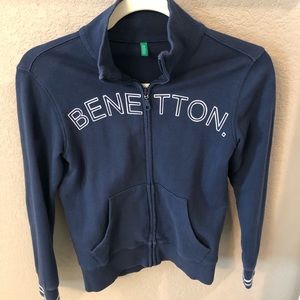 Benetton zip up sweatshirt